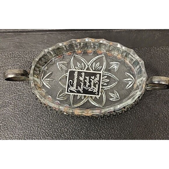 Westminister Handmade English Crystal & Silverplate Candy Jewelry Decor Dish - Picture 2 of 4